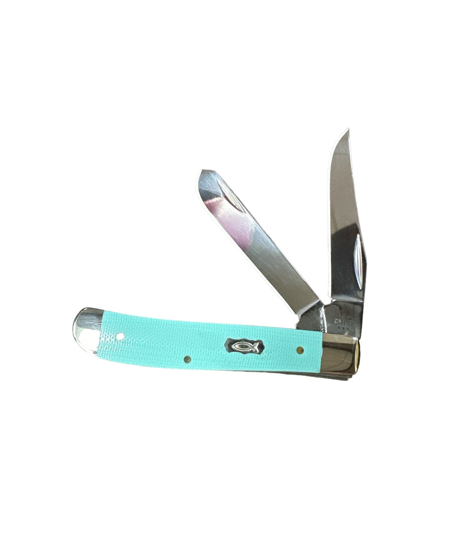 CASE 18101 Seafoam Green G-10 Smooth Mini Trapper