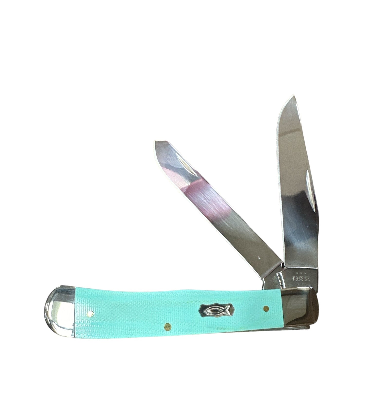 CASE 18100 Seafoam Green G-10 Smooth Trapper