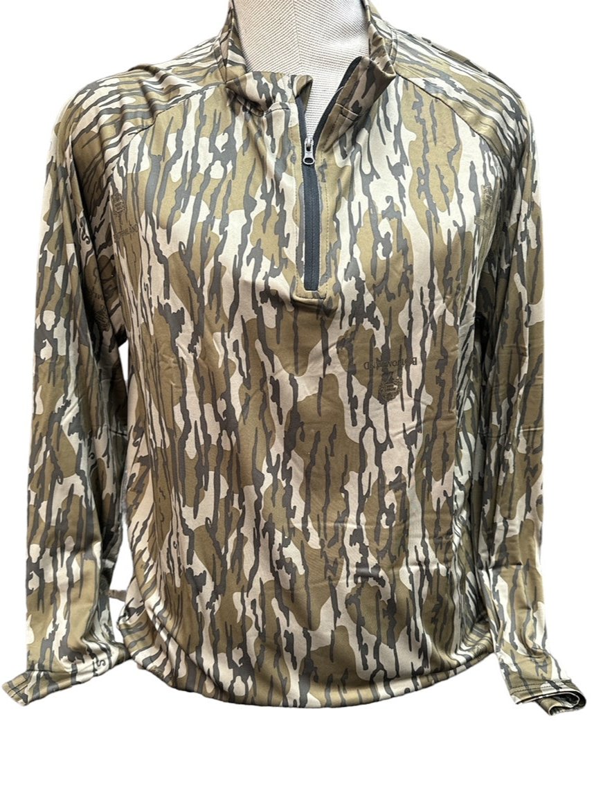 Dog and Hunt Long Sleeve 1/4 Zip Shirt Mossy Oak Bottomland