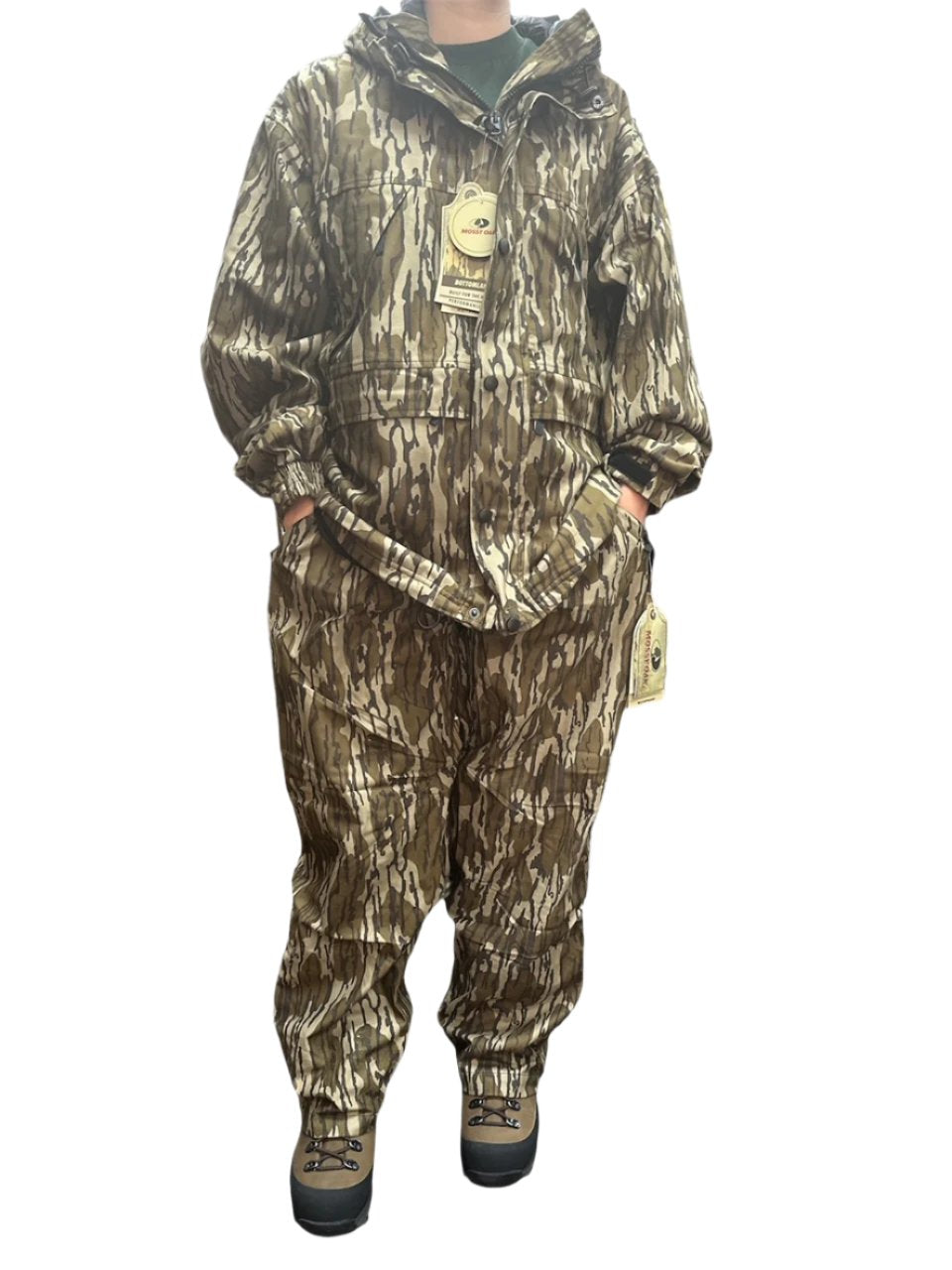 Dog and Hunt's 2-Piece Waterproof Mossy Oak Bottomland Suit