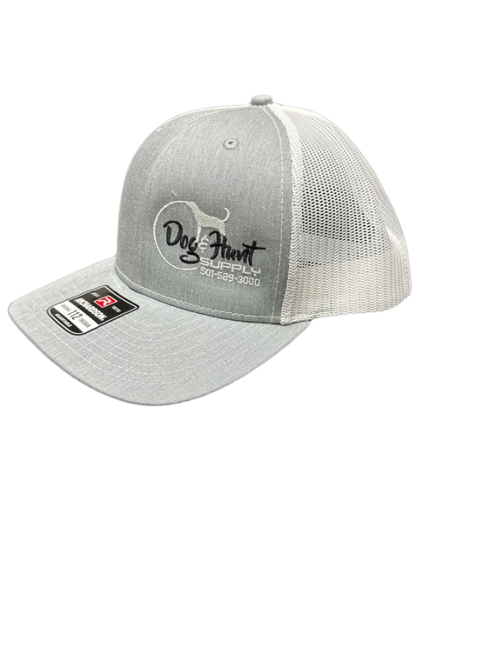 Dog and Hunt Gray w/White Mesh (B&W logo) hat