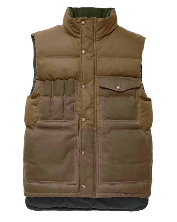 Filson Down Cruiser Vest Dark Tan