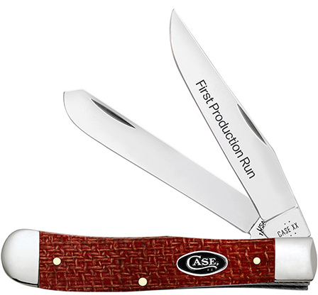 CASE 82270 - FPR Dark Red Burlap Micarta Sm Trapper