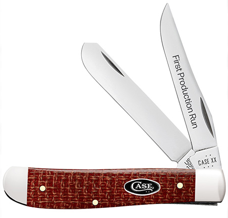 CASE 82271 - FPR Dark Red Burlap Micarta Smooth Mini Trapper