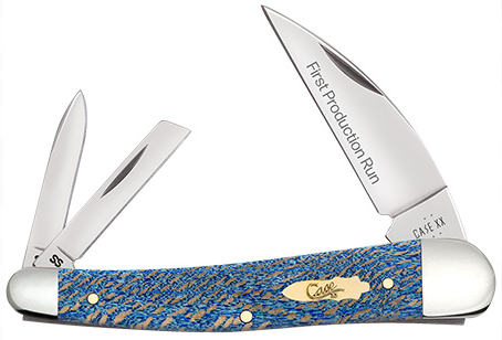 CASE 93738 - FPR Blue Sycamore Wood Smooth Seahorse Whittler