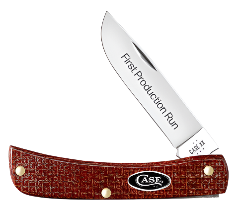 Case 82273 - FPR Dark Red Burlap Micarta Sod Buster Jr