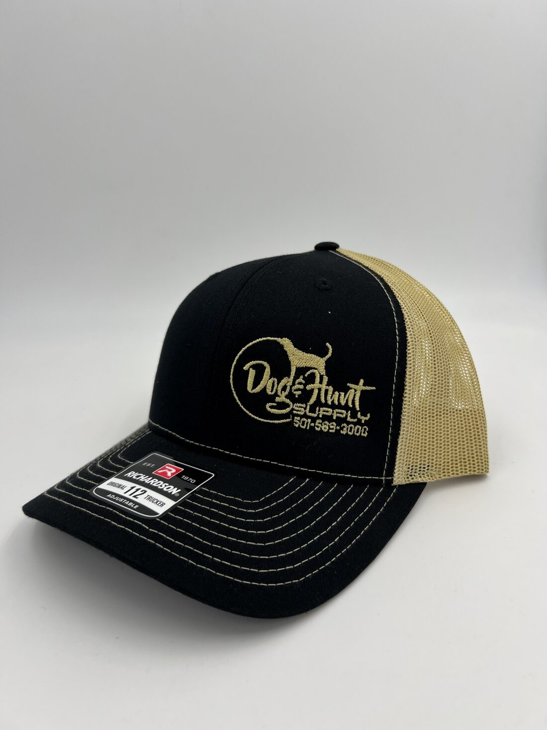 Dog and Hunt Black w/ Gold Mesh Hat