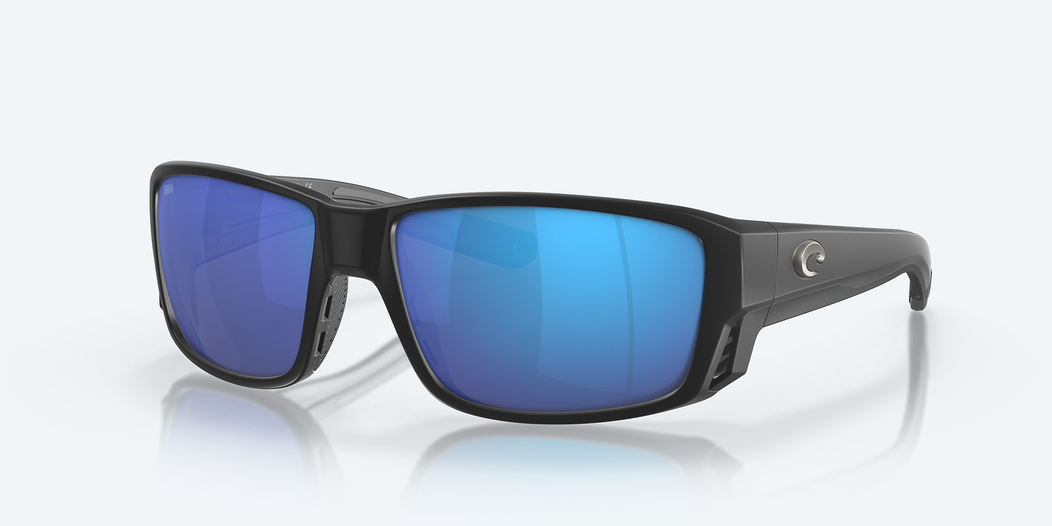 Costa Tuna Alley Pro Black w/ Blue Mirror 580G Sunglasses