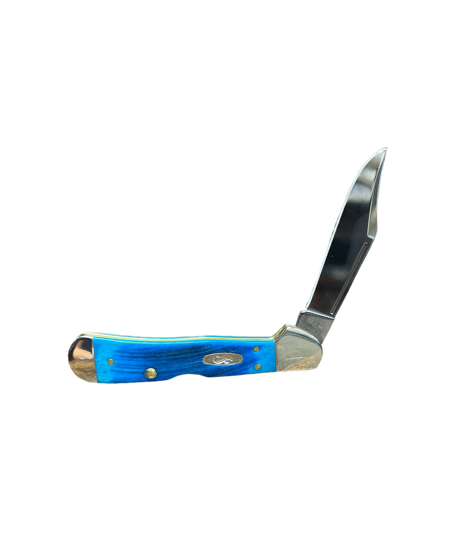 CASE 25585 Caribbean Blue Bone Sawcut Jig Mini CopperLock