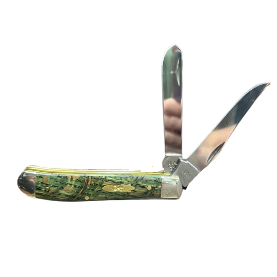 CASE 64071 Kelly Green Curly Oak Smooth Mini Trapper