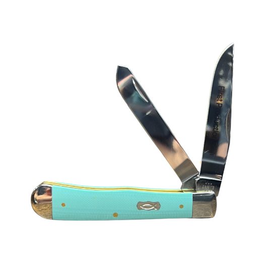 CASE 95810 Seafoam Green G-10 Smooth Trapper