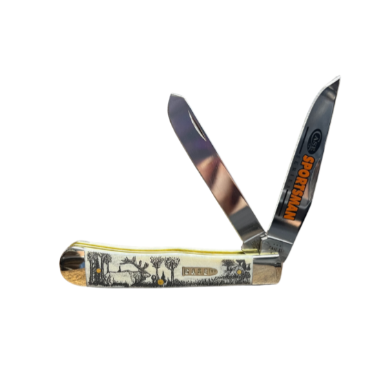 CASE 81222 Sportsman Series Elk Natural Bone Smooth Trapper