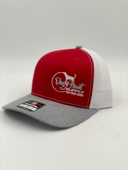 Dog and Hunt Gray & Red w/ White Mesh Hat