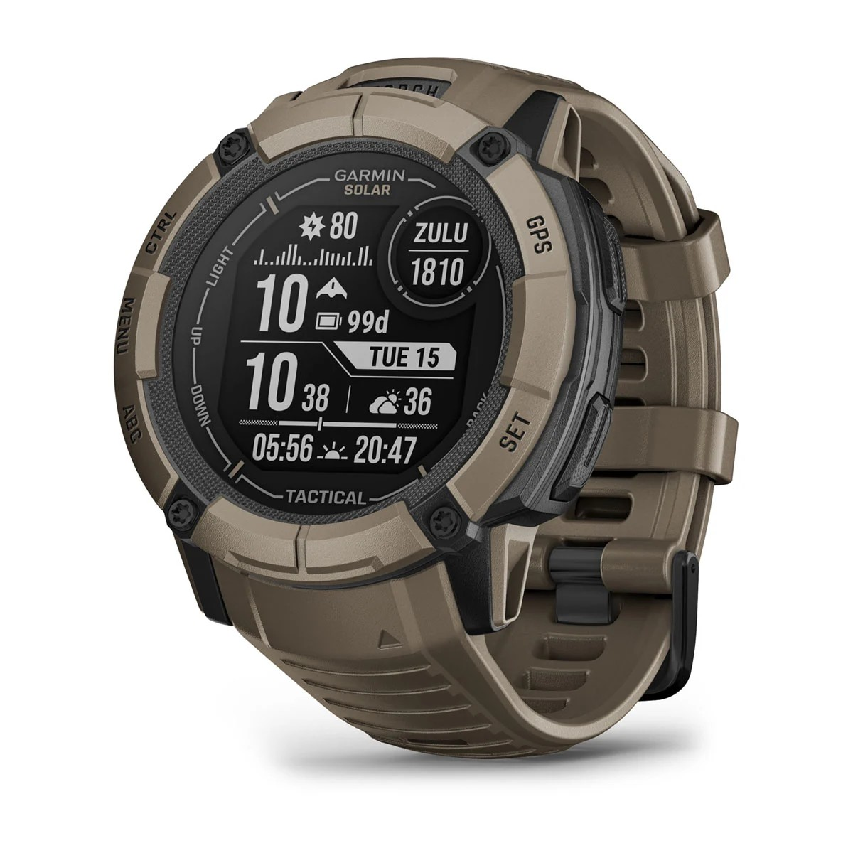 Garmin Instinct 2X Solar Smartwatch, Tactical Edition Coyote Tan