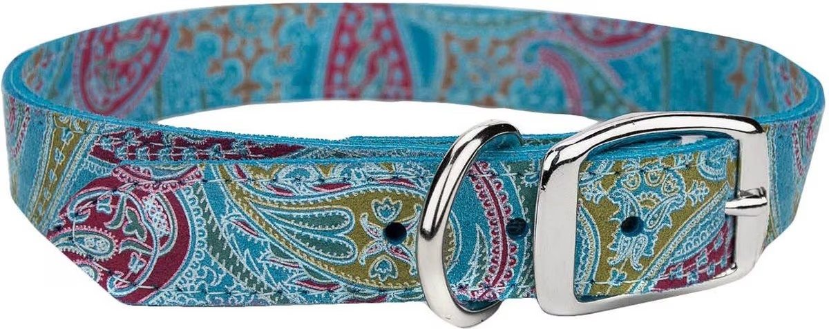 OmniPet Paisley Leather Dog Collar