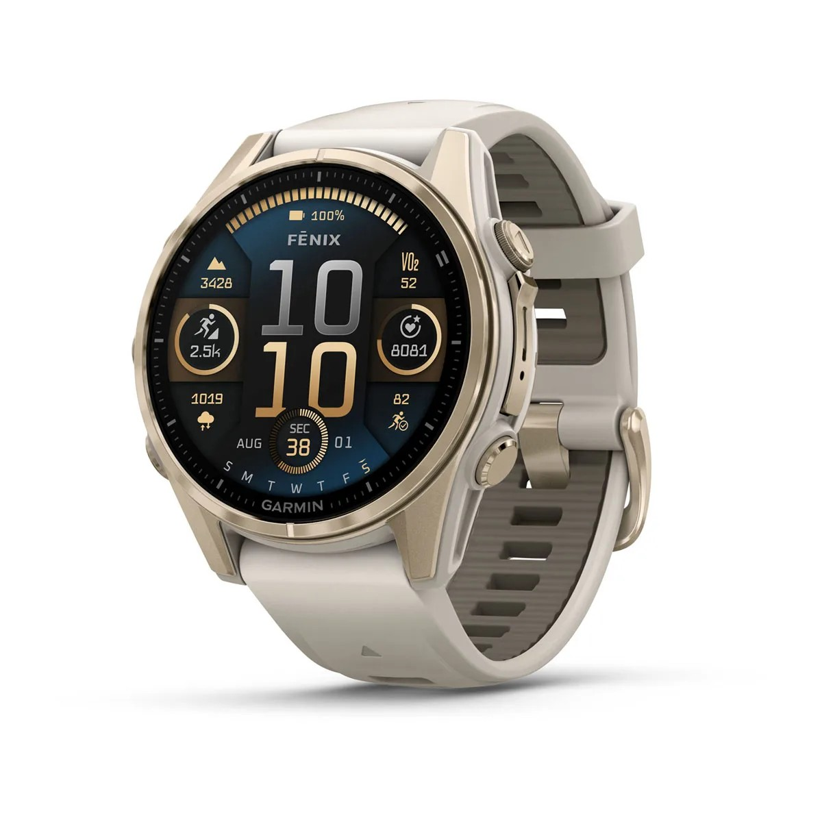 Garmin Fenix 8 GPS Watch Saphire Soft Gold