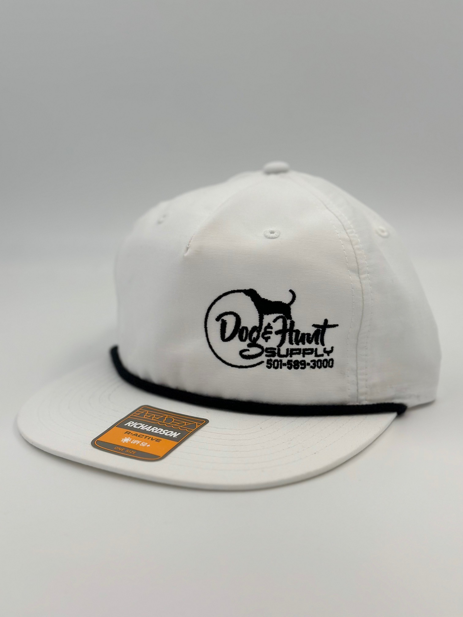 Dog and Hunt White Flat Bill Hat